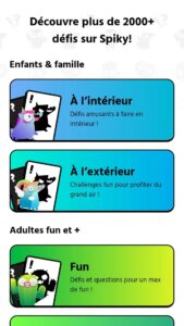 Différents modes de jeux de l’application action ou vérité
